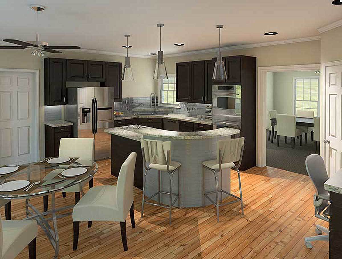 Wraparound Porch and a Country Kitchen - 57308HA | Architectural ...