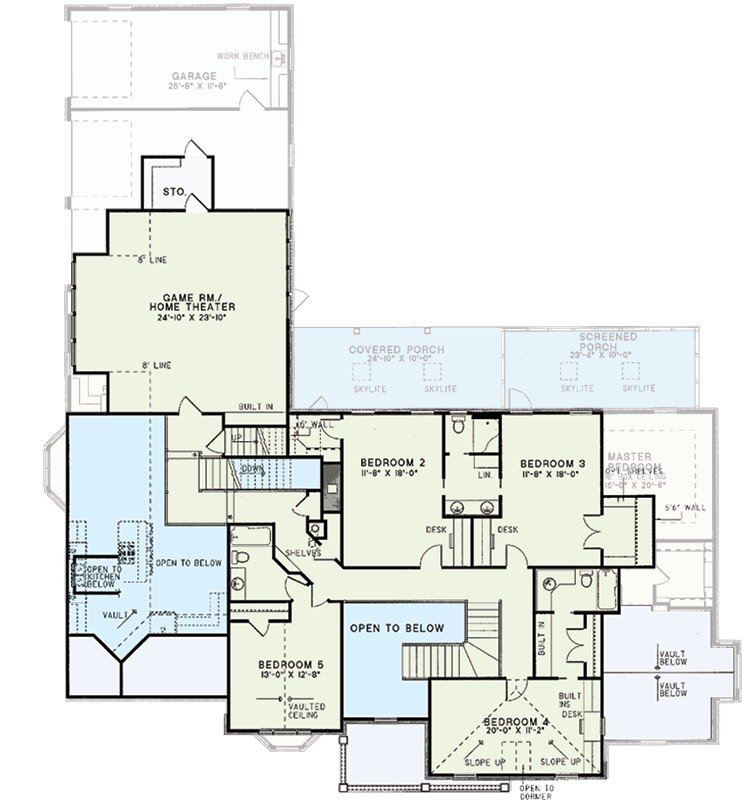 Plan 59063ND: Stately European Traditional Home with Luxurious Features - Floor Plan - 2nd Floor - European, Traditional