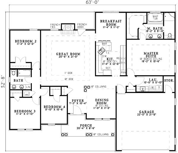 Plan 5939ND: A Grand Master - Floor Plan - Main Level - Traditional