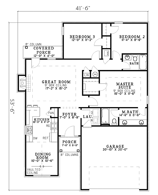Plan 59416ND: Entertaining Design - Floor Plan - Main Level - Traditional