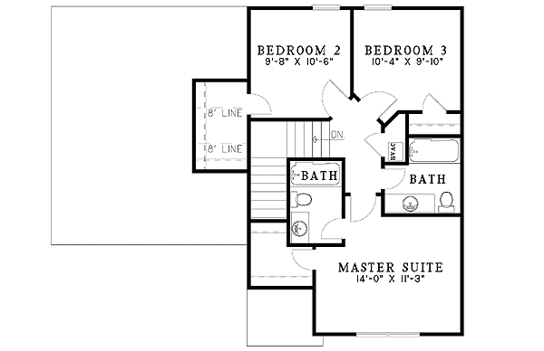 Plan 59602ND: Made for Entertaining - Floor Plan - 2nd Floor - Country