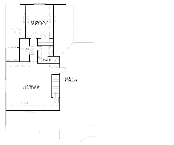 Plan 59615ND: Sun Room with Skylights - Floor Plan - 2nd Floor - Traditional