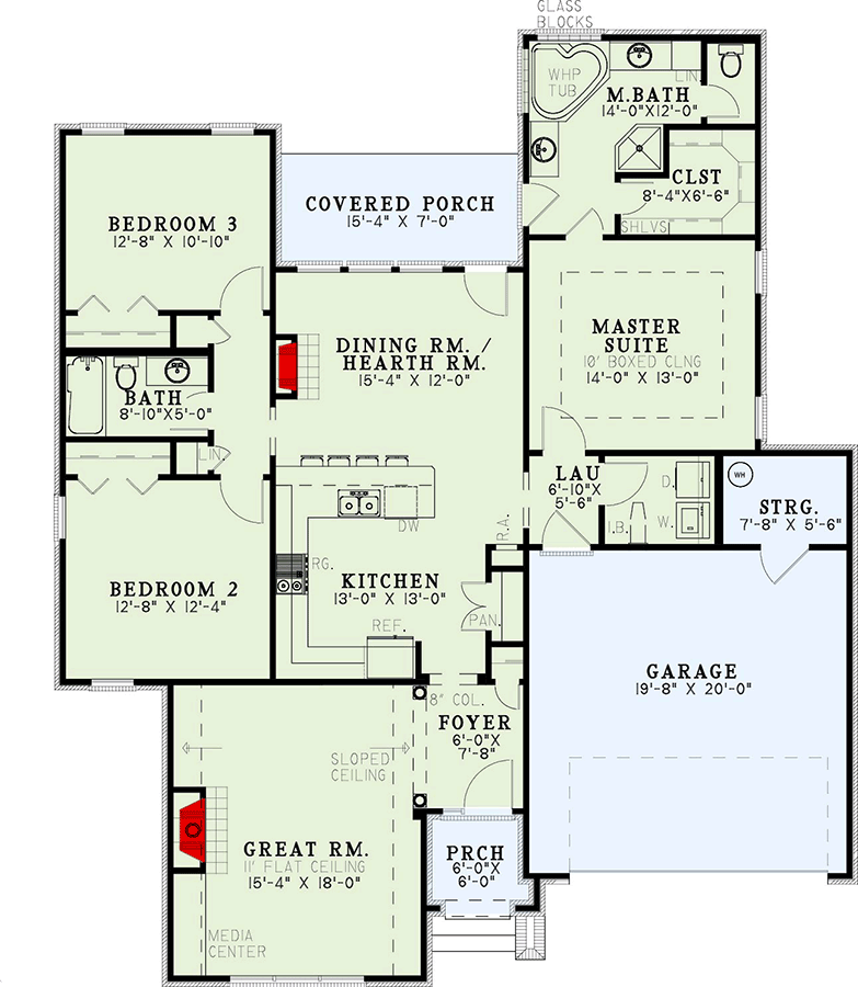 Plan 5964ND: Entertaining Design - Floor Plan - Main Level - Traditional
