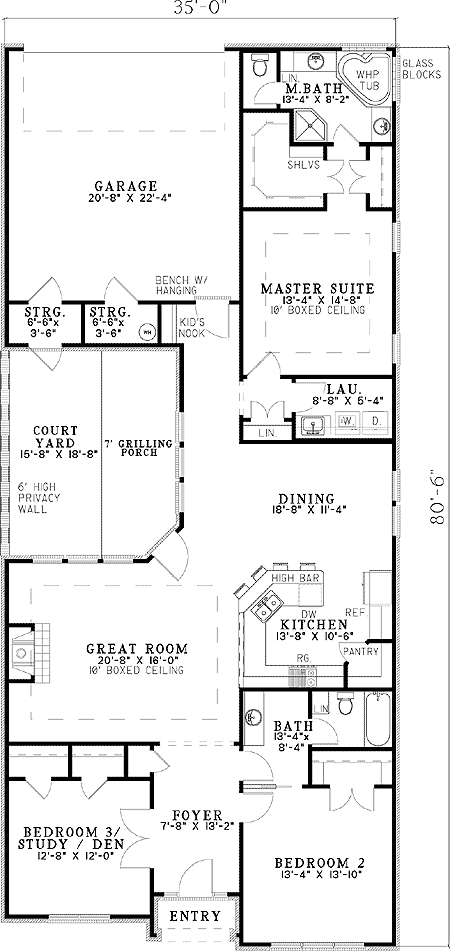 Plan 59710ND: Alternate Exteriors Available - Floor Plan - Main Level - Traditional