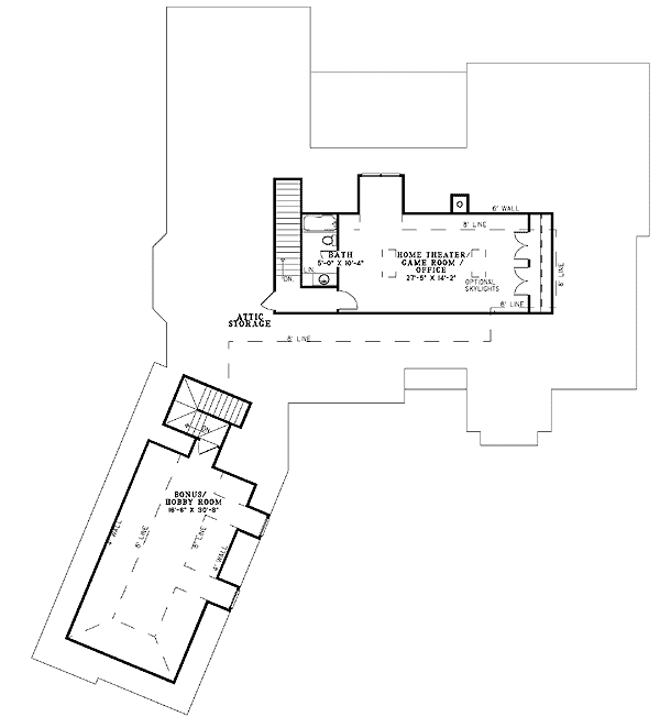 Plan 59806ND: 4-Bed House Plan with Generous Great Room - Floor Plan - 2nd Floor - European, Southern