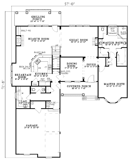 Plan 5990ND: Easy Living - Floor Plan - Main Level - Traditional