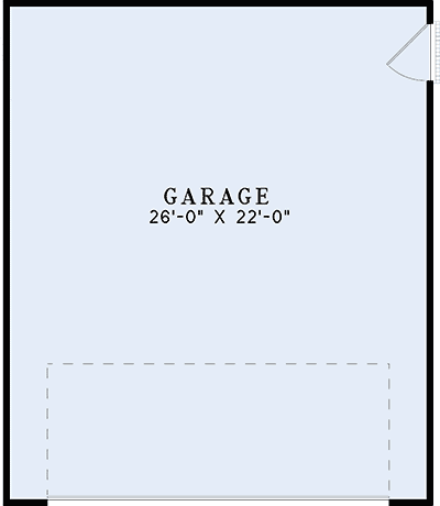 Plan 60668ND: Traditional 2-Car Detached Garage House Plan with 573 Sq Ft - Floor Plan - Main Level - Traditional