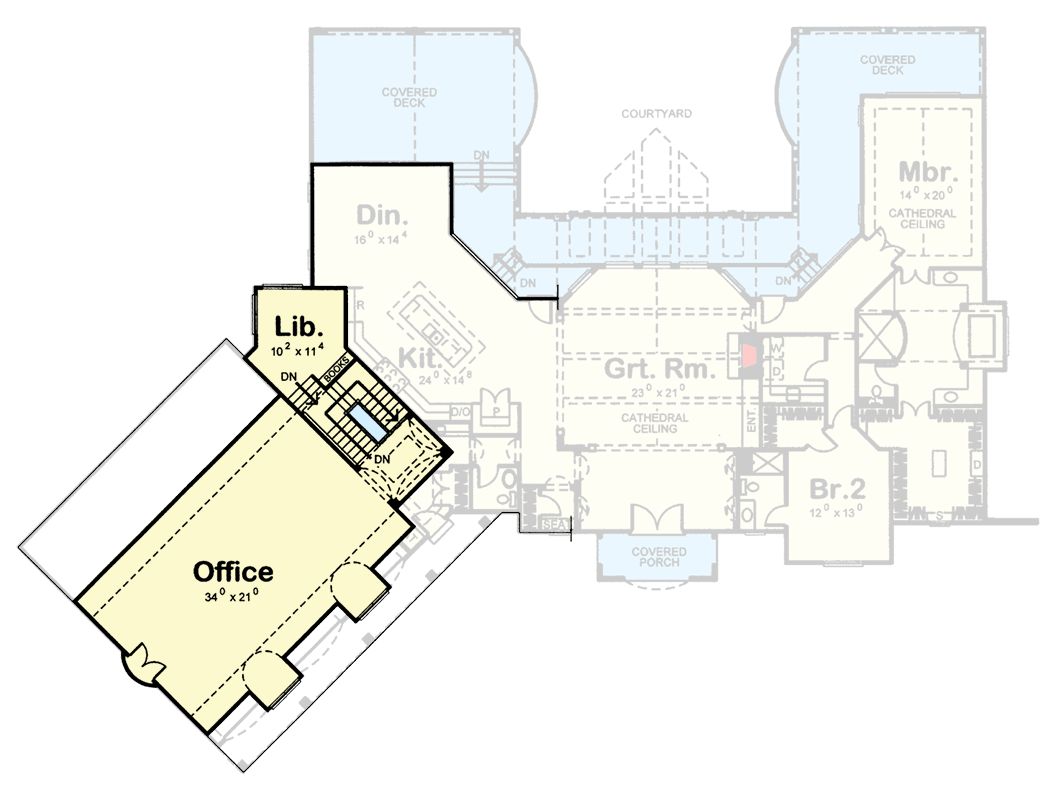 Plan 62460DJ: Traditional House Plan with Stone Accents - Floor Plan - 2nd Floor - European, Traditional