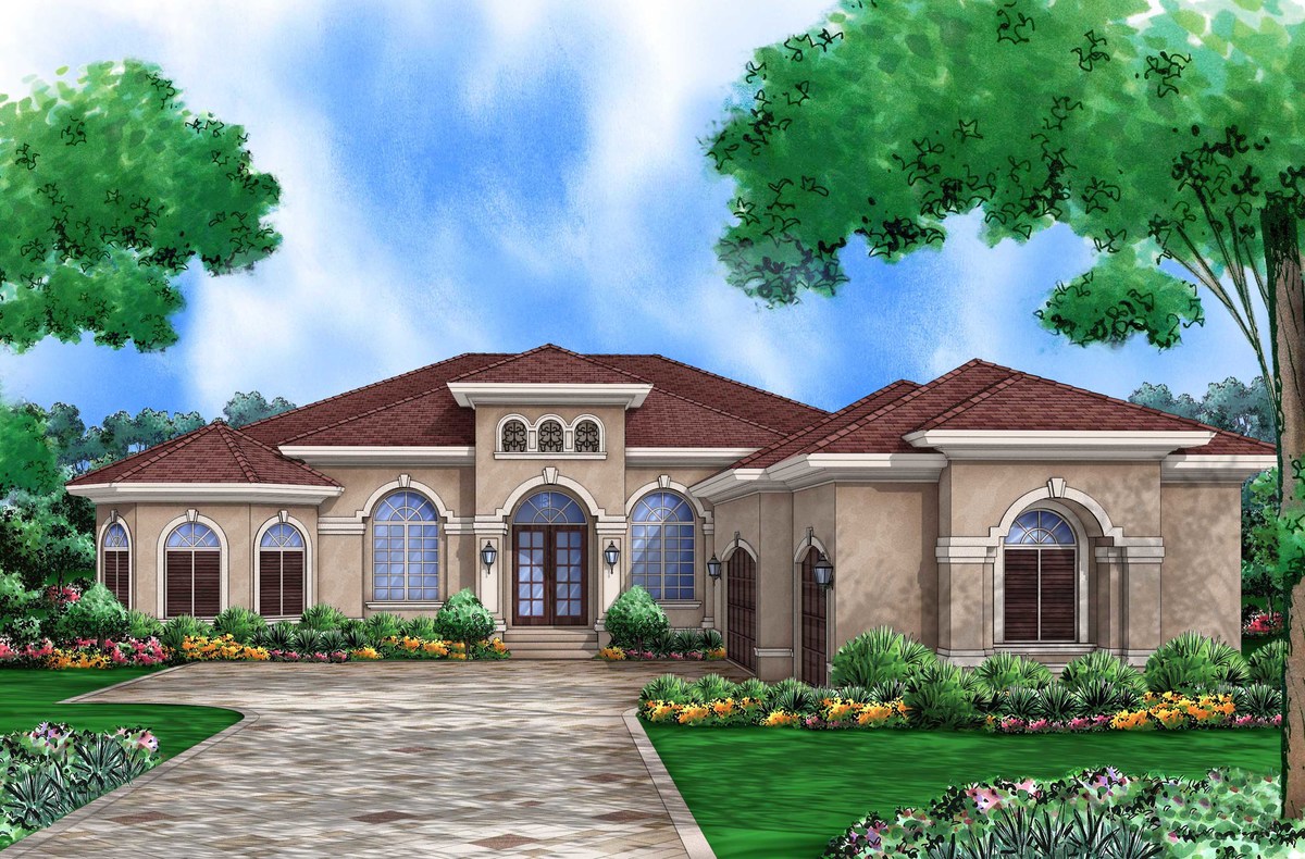 Stunning Mediterranean Home Plan - 65605BS | Architectural Designs ...