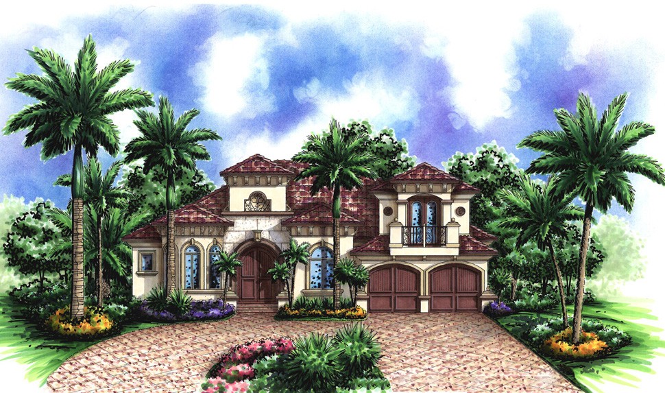 Plan 66236WE: Mediterranean House Plan with Bonus Space - 3145 Sq Ft