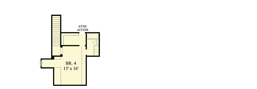 Plan 67045GL: 4-Bed House Plan with Wood and Stone Exterior Under 3900 Square Feet - Floor Plan - 2nd Floor - European, Traditional