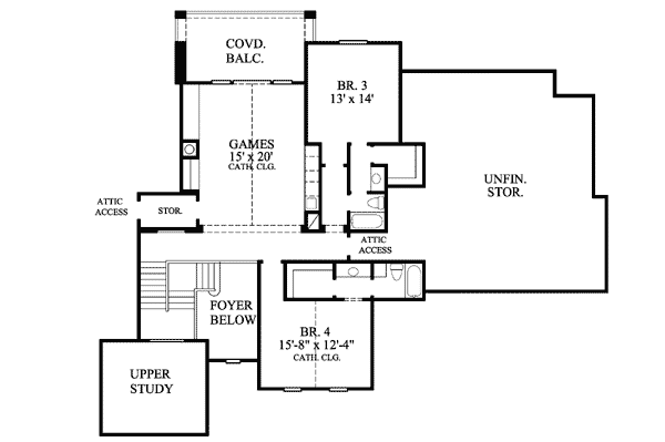 Plan 67065GL: Extraordinary Hill Country Home - Floor Plan - 2nd Floor - Hill Country, Traditional
