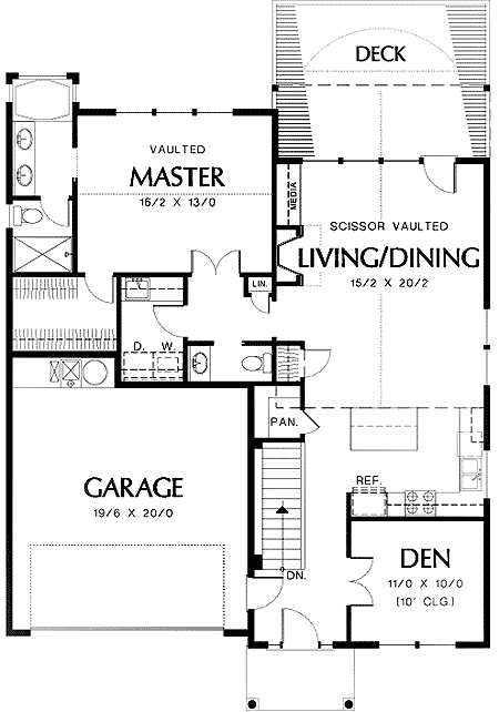 Colonial Plan for a Down Slope - 69262AM | Architectural ...