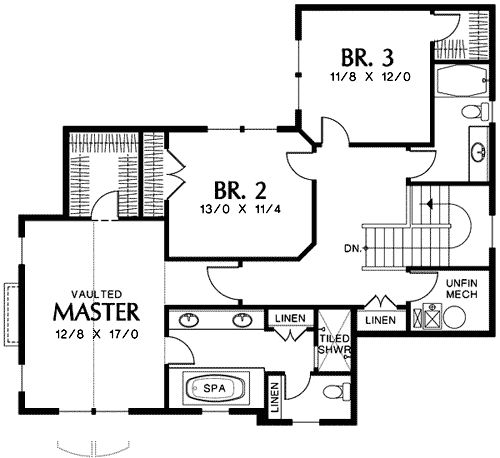 Plan 69437AM: Architecturally Adventurous - Floor Plan - 2nd Floor - Craftsman, Northwest