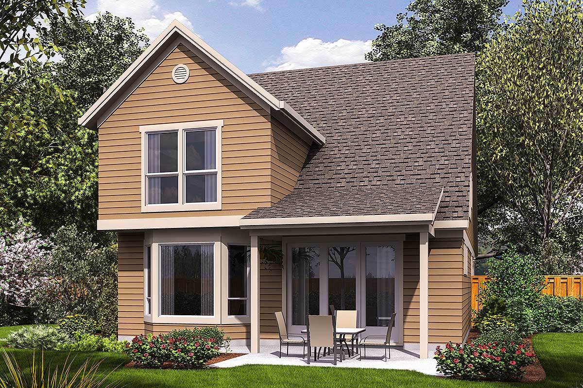 Narrow Lot Cottage Home Plan 69583AM Architectural Designs House — free download