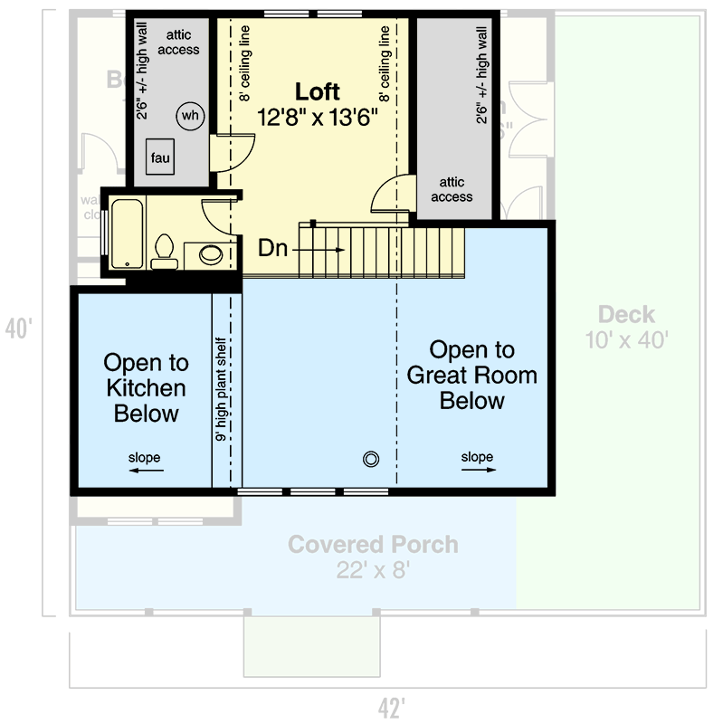 Plan 72055DA: Flexible 2-3 Bed House Plan with Loft and Grand Wrap-Around Porch - Floor Plan - 2nd Floor - Country, Vacation