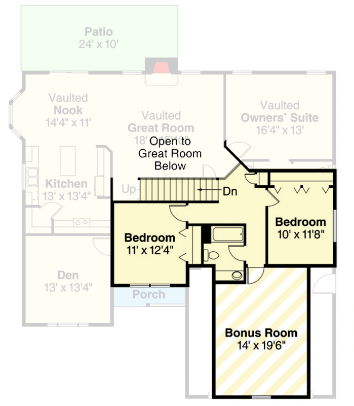 Plan 72540DA: Elegant Northwest Traditional House Plan with First-Floor Owners Suite - Floor Plan - 2nd Floor - Country, Northwest, Traditional