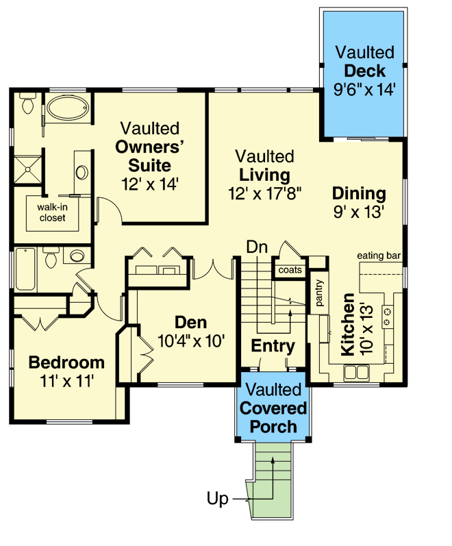 Plan 72630DA: Craftsman Delight - Floor Plan - Main Level - Craftsman, Northwest