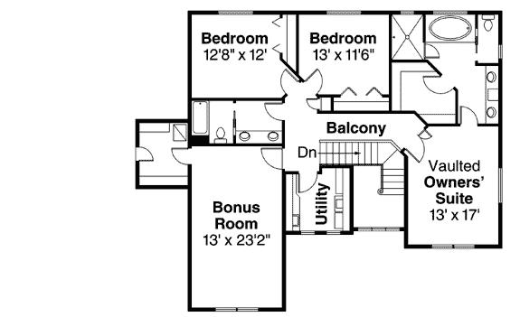 Plan 72644DA: Craftsman Charmer - Floor Plan - 2nd Floor - Craftsman, Northwest