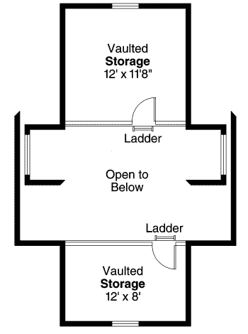 Plan 72666DA: Vaulted Guest Cottage - Floor Plan - Bonus - Cottage, Vacation