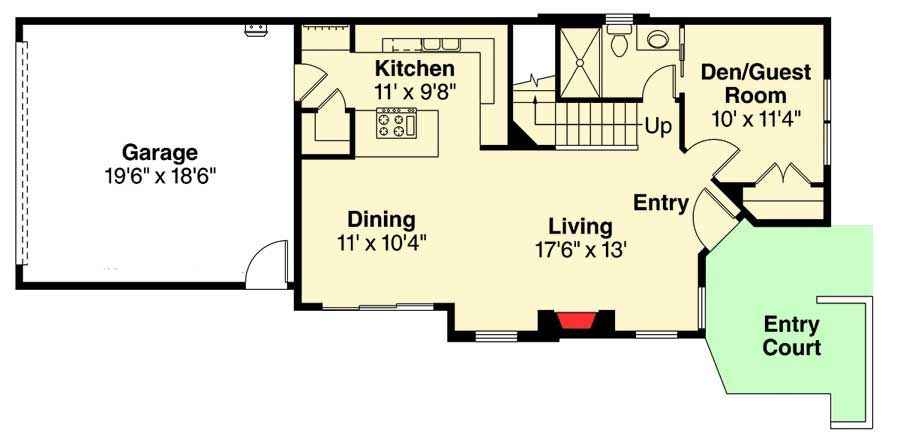 Plan 72831DA: Bright and Airy Northwest House Plan - Floor Plan - Main Level - Northwest