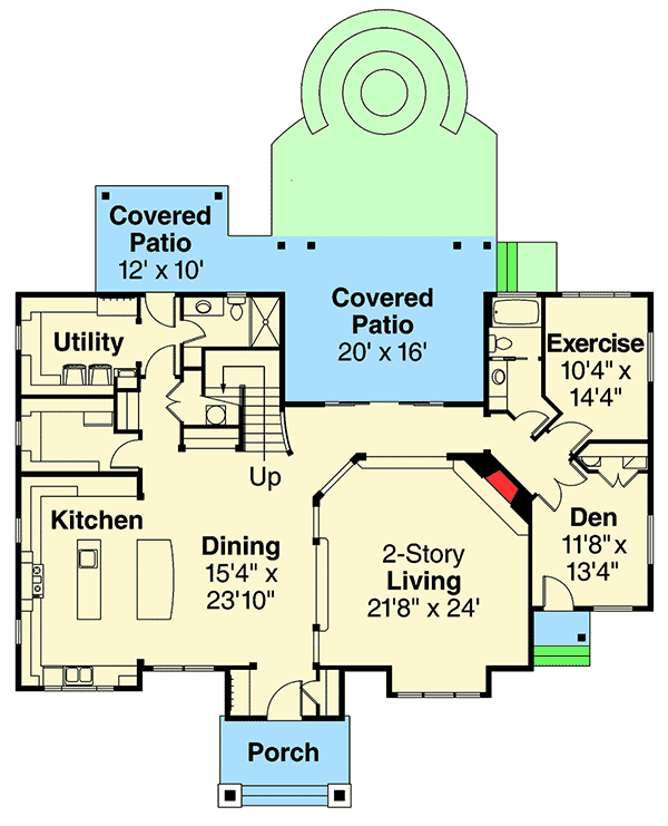 Plan 72840DA: Luxurious Mountain House Plan - Floor Plan - Main Level - Craftsman, Mountain, Northwest