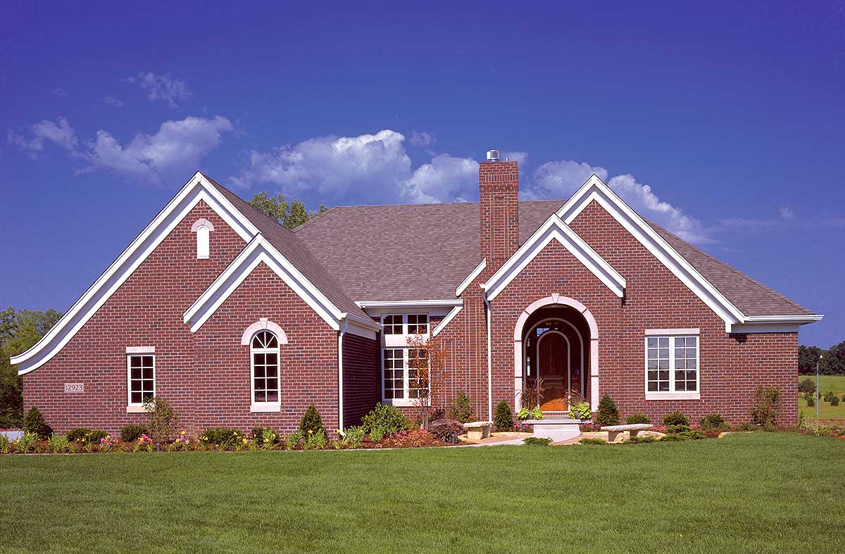 Elegant Brick Ranch House Plan - 73062HS | Architectural Designs ...