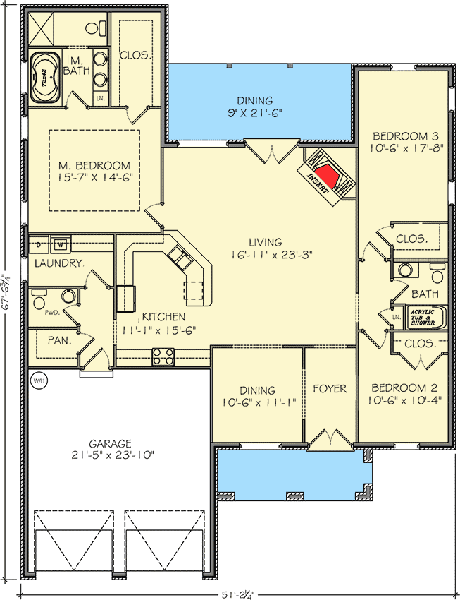 Plan 77611FB: Gracious Facade - Floor Plan - Main Level - European, Southern