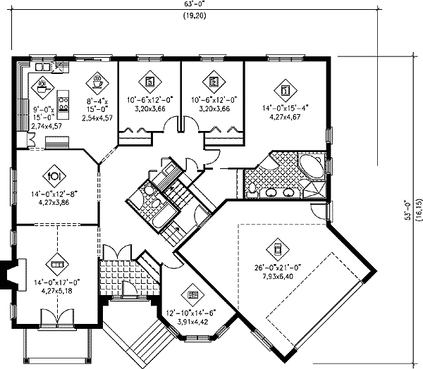 Plan 80338PM: Cozy European Home Plan - Floor Plan - Main Level - European