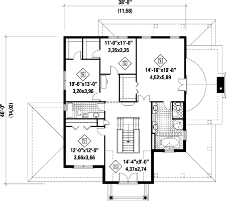 Plan 80446PM: Wrapping Corner Porch - Floor Plan - 2nd Floor - Country, Farmhouse