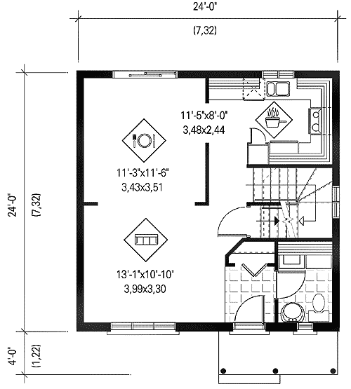 Plan 80542PM: Traditional Two-Story - Floor Plan - Main Level - Traditional