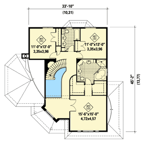 Plan 80771PM: Northwest Home with Interesting Features - Floor Plan - 2nd Floor - European, Northwest