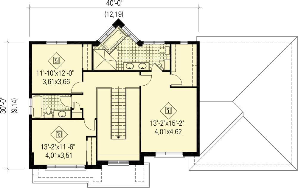 Plan 80842PM: Northwest House Plan with Two-Story Foyer - Floor Plan - 2nd Floor - Northwest