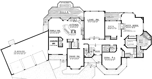 Plan 8109LB: Traditional Splendor - Floor Plan - Main Level - Country, Traditional