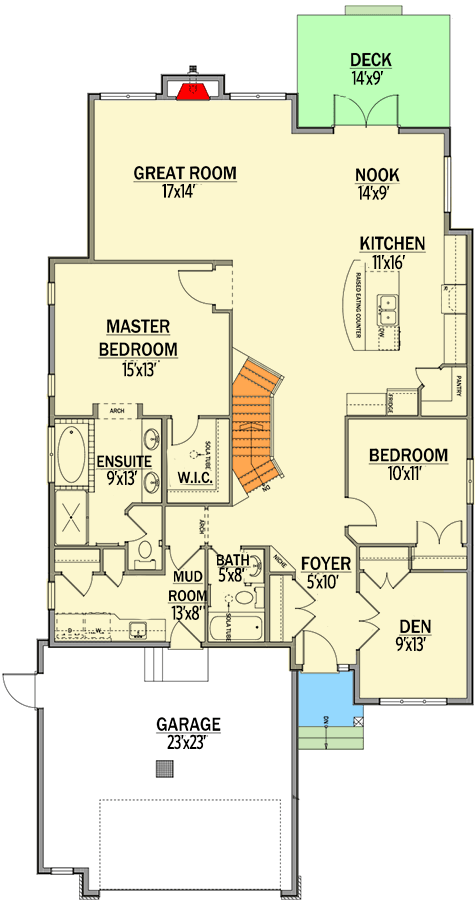 Plan 81630AB: 3-Bed Northwest House Plan With Flex Room - 1786 Sq Ft - Floor Plan - Basement - Northwest, Ranch, Traditional