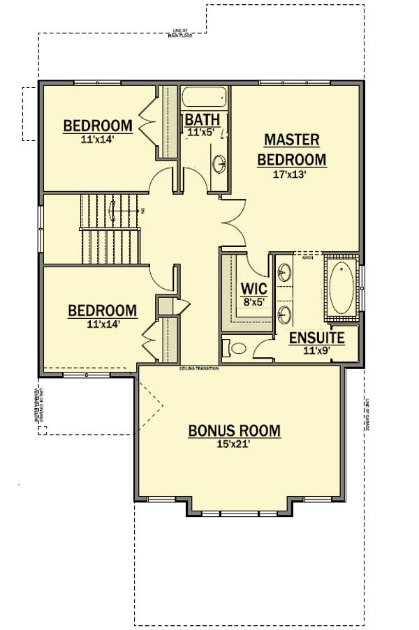 Plan 81673AB: Northwest House Plan with Bonus Room and Den - Floor Plan - 2nd Floor - Northwest