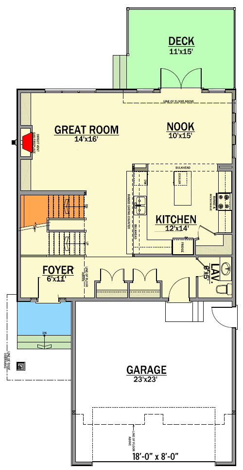 Plan 81677AB: Northwest House Plan with Three Bedrooms and a Bonus Room - 2230 Sq Ft - Floor Plan - Main Level - Craftsman, Northwest