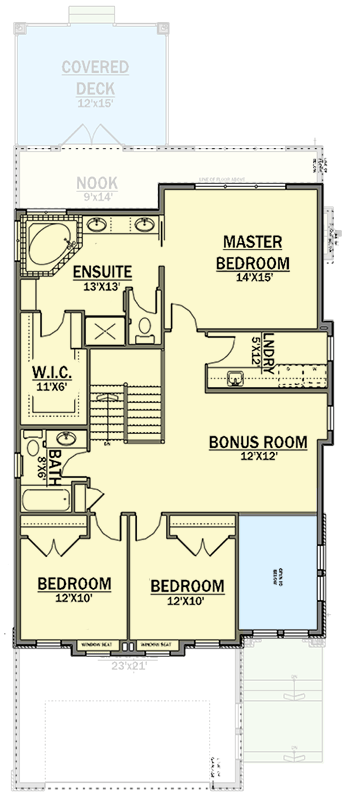 Plan 81678AB: Two-Story Northwest Traditional House Plan with Loft - Floor Plan - 2nd Floor - Northwest, Traditional