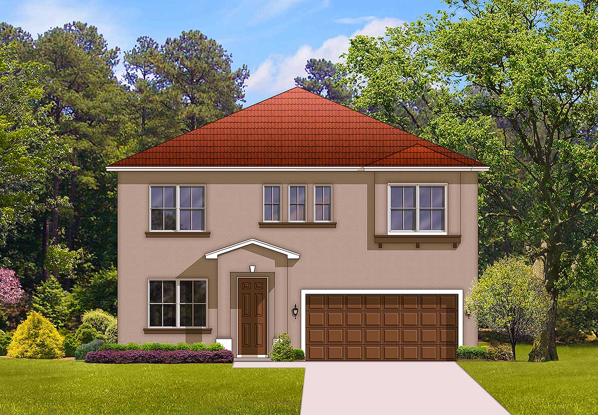 Plan 82061KA: 5 Beds Plus Bonus Space