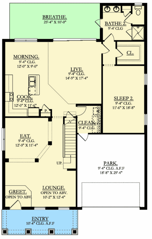 Plan 82095KA: Two Exteriors to Choose From - Floor Plan - Main Level - Traditional