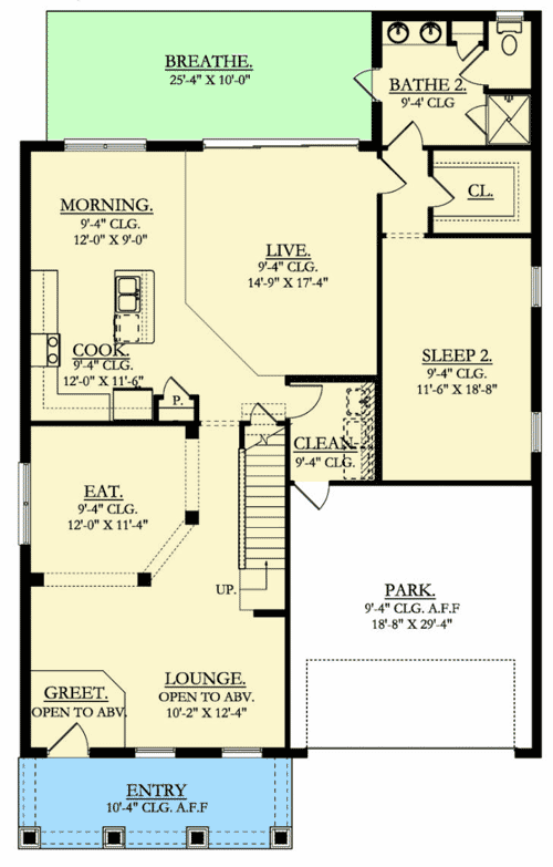 Plan 82096KA: Two Exteriors to Choose From - Floor Plan - Main Level - Traditional