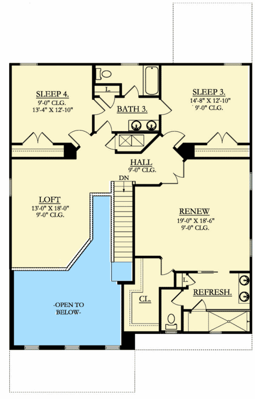 Plan 82096KA: Two Exteriors to Choose From - Floor Plan - 2nd Floor - Traditional