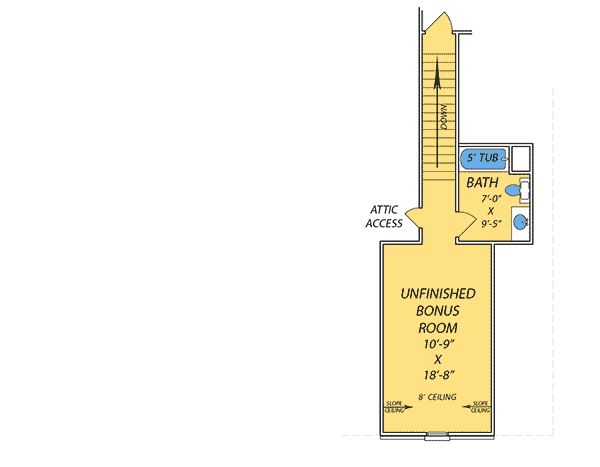 Plan 83864JW: Southern House Plan with Open Floor Plan - Floor Plan - Bonus - Southern