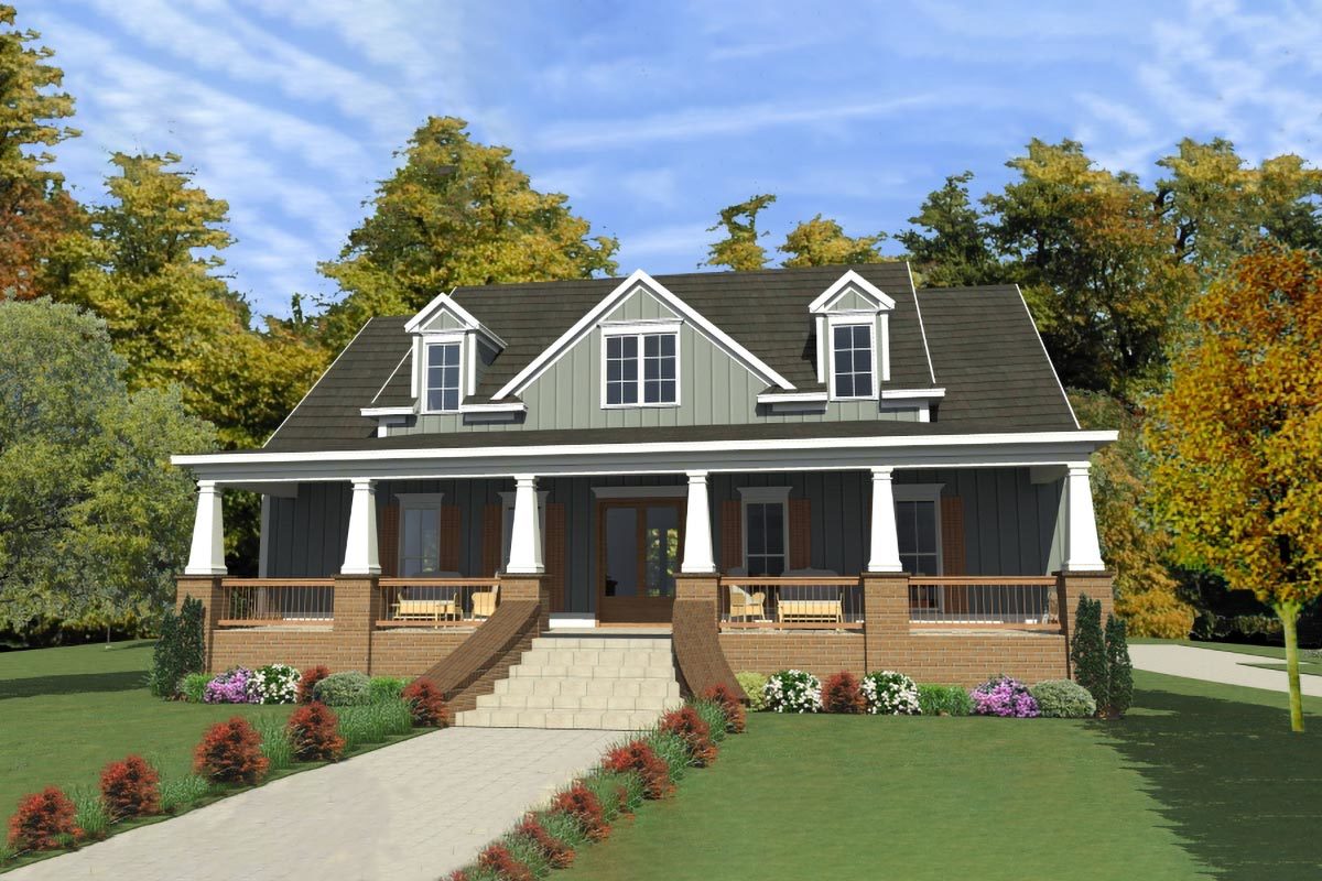 Craftsman House Plan with Deep Porches Front And Back - 86215HH ...