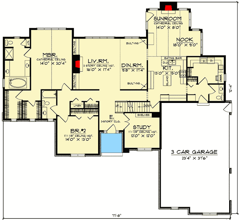 Traditional 2 Story House Floor Plans 2 Story Traditional Home Plan