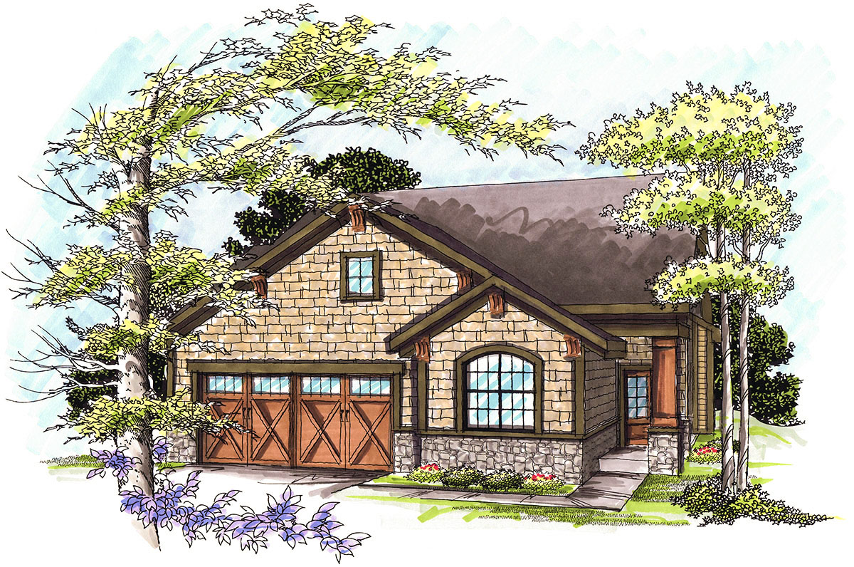 View of Plan 89777AH: Compact Ranch Home Plan