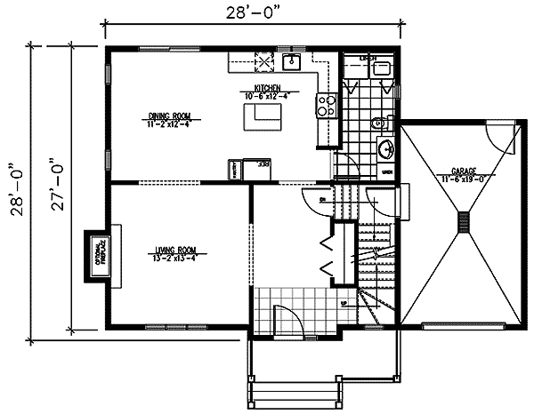 Plan 90143PD: Compact Traditional Home - Floor Plan - Main Level - Traditional