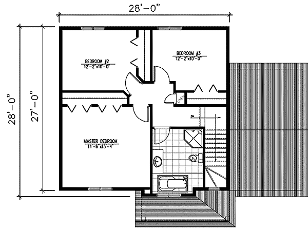 Plan 90143PD: Compact Traditional Home - Floor Plan - 2nd Floor - Traditional