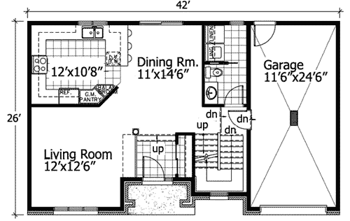 Plan 90182PD: Compact European Home Plan - Floor Plan - Main Level - Cottage, European, Traditional
