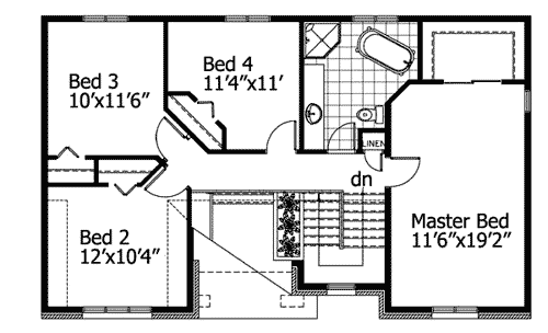 Plan 90182PD: Compact European Home Plan - Floor Plan - 2nd Floor - Cottage, European, Traditional